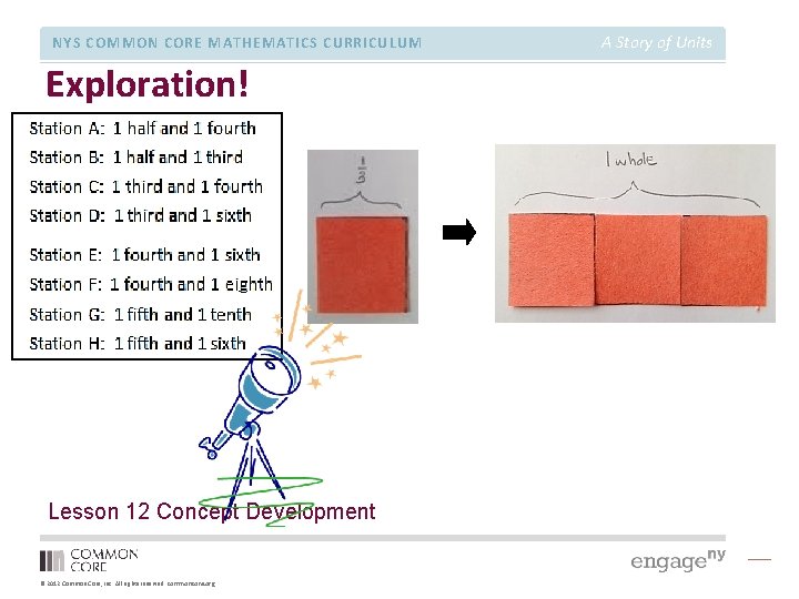 NYS COMMON CORE MATHEMATICS CURRICULUM Exploration! Lesson 12 Concept Development © 2012 Common Core,