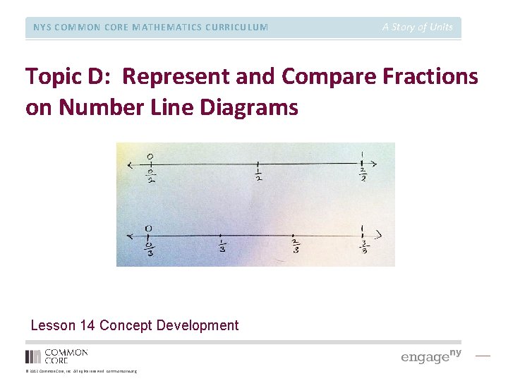 NYS COMMON CORE MATHEMATICS CURRICULUM A Story of Units Topic D: Represent and Compare