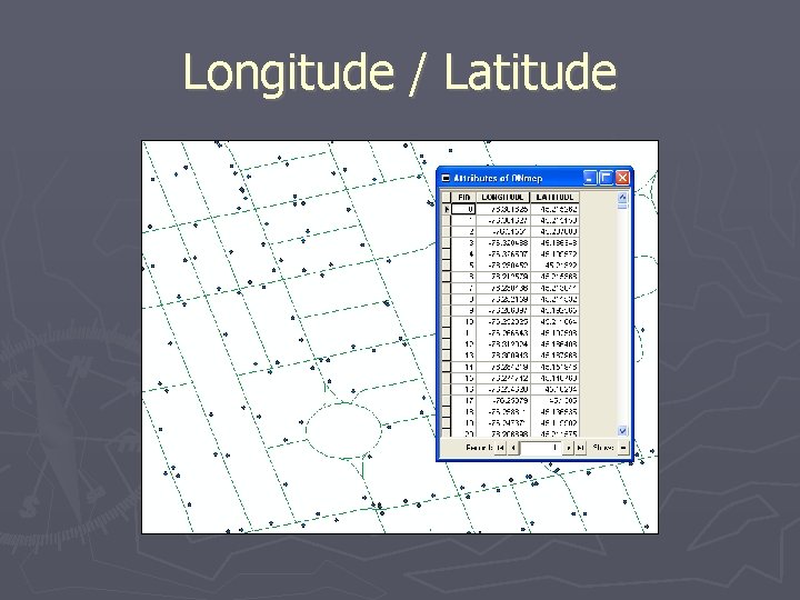 Longitude / Latitude 
