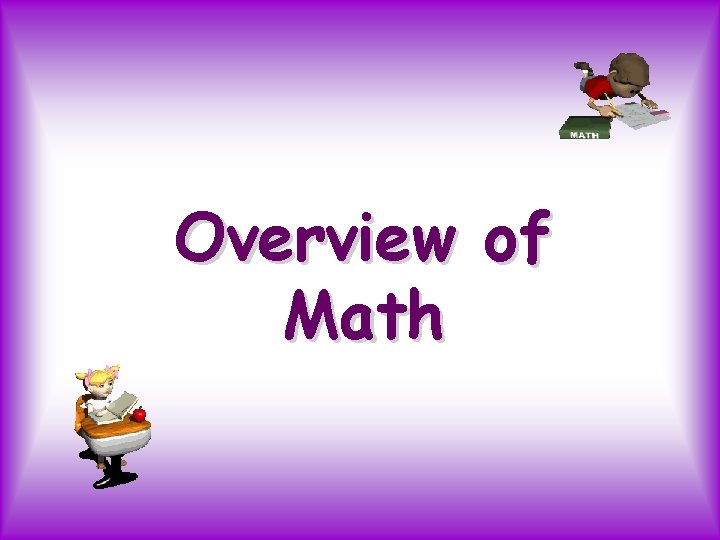 Overview of Math 