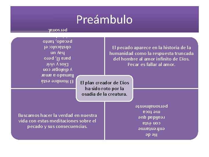 Preámbulo El pecado aparece en la historia de la humanidad como la respuesta truncada Preámbulo El pecado aparece en la historia de la humanidad como la respuesta truncada