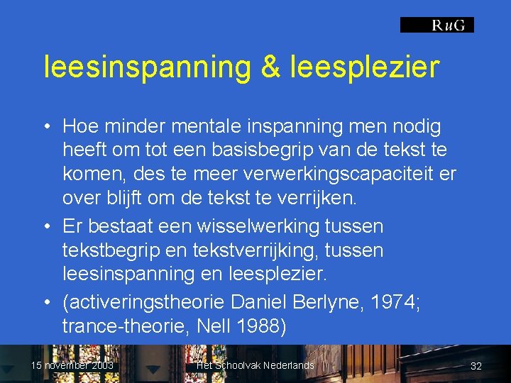 leesinspanning & leesplezier • Hoe minder mentale inspanning men nodig heeft om tot een