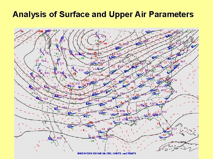 Analysis of Surface and Upper Air Parameters 