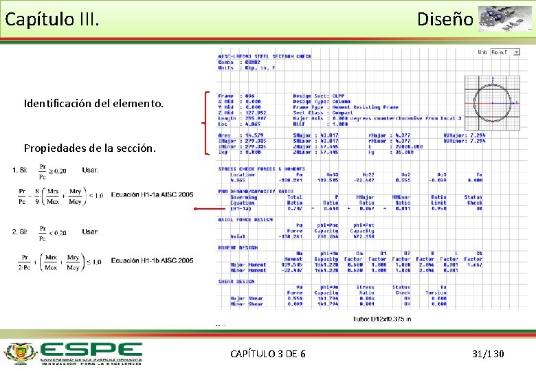 Capítulo III. Diseño Identificación del elemento. Propiedades de la sección. CAPÍTULO 3 DE 6