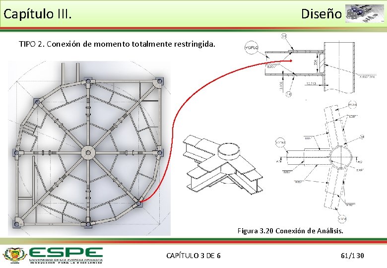 Capítulo III. Diseño TIPO 2. Conexión de momento totalmente restringida. Figura 3. 20 Conexión