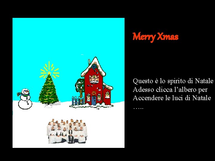 Merry Xmas Questo è lo spirito di Natale Adesso clicca l’albero per Accendere le