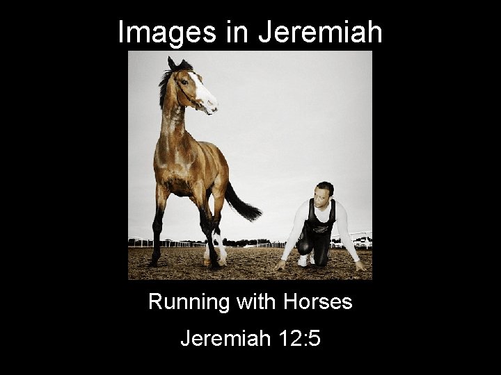 Images in Jeremiah Running with Horses Jeremiah 12: 5 