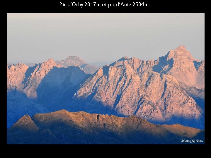 Pic d’Orhy 2017 m et pic d’Anie 2504 m. . 