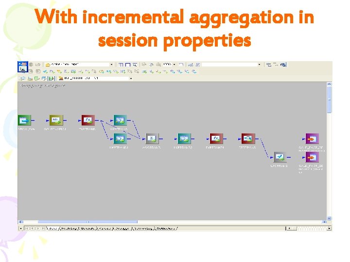 With incremental aggregation in session properties 