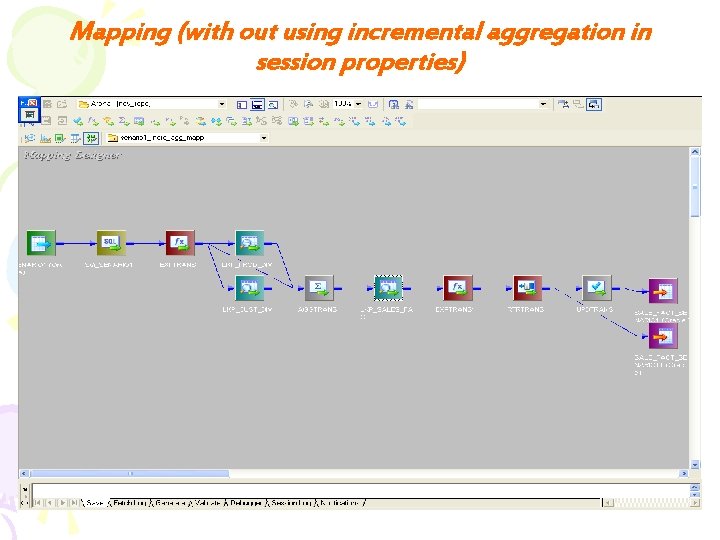 Mapping (with out using incremental aggregation in session properties) 