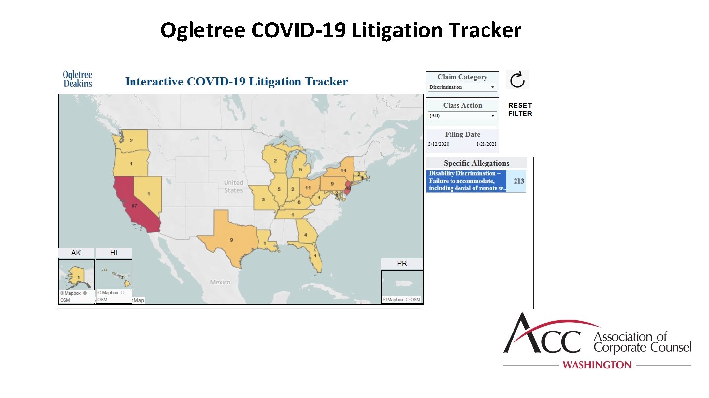 Ogletree COVID-19 Litigation Tracker 