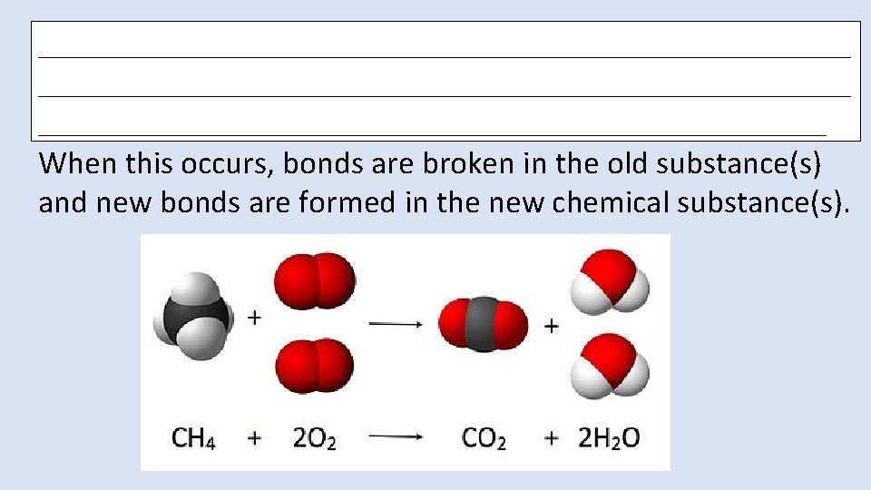 A chemical reaction is a process that changes some chemical __________________________________________________ substances into other A chemical reaction is a process that changes some chemical __________________________________________________ substances into other
