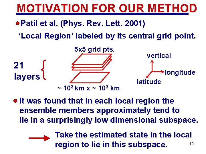 MOTIVATION FOR OUR METHOD Patil et al. (Phys. Rev. Lett. 2001) ‘Local Region’ labeled