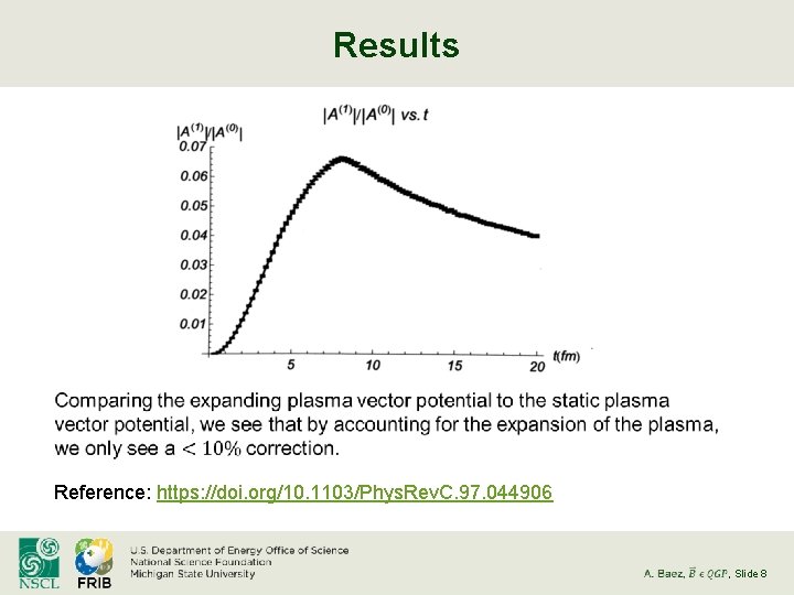 Results Reference: https: //doi. org/10. 1103/Phys. Rev. C. 97. 044906 , Slide 8 