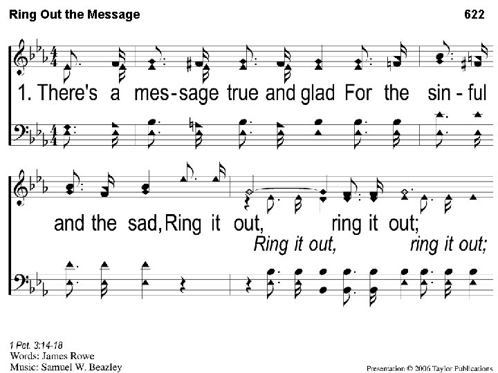 Ring Out the Message Ring Out 1 -1 the Message 622 