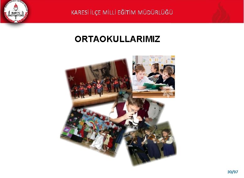KARESİ İLÇE MİLLİ EĞİTİM MÜDÜRLÜĞÜ ORTAOKULLARIMIZ 30/97 