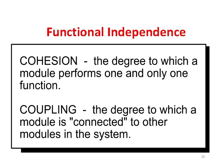 Functional Independence 25 