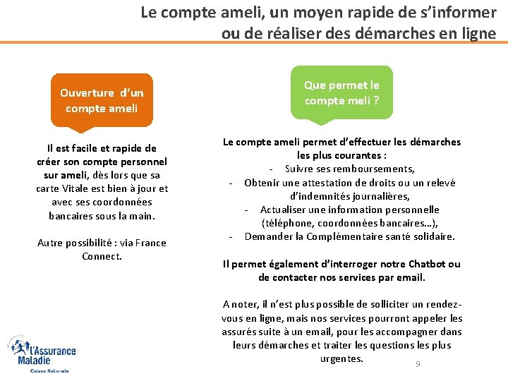 Le compte ameli, un moyen rapide de s’informer ou de réaliser des démarches en