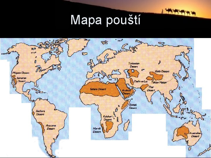 Mapa pouští 