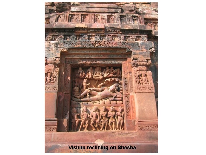 Vishnu reclining on Shesha 