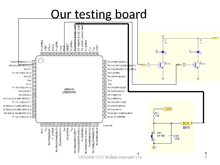 Our testing board • CEG 2400 Ch 7: Driving Parallel Loads V 1 a