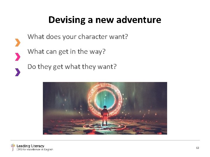 Devising a new adventure What does your character want? What can get in the