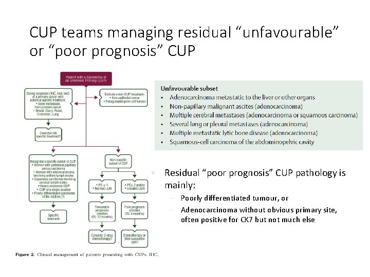CUP teams managing residual “unfavourable” or “poor prognosis” CUP • Residual “poor prognosis” CUP CUP teams managing residual “unfavourable” or “poor prognosis” CUP • Residual “poor prognosis” CUP