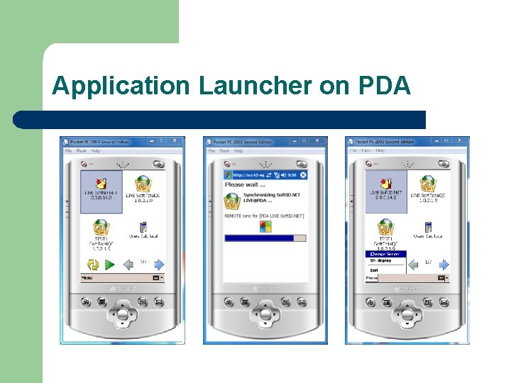 Application Launcher on PDA 