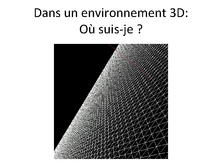 Dans un environnement 3 D: Où suis-je ? 