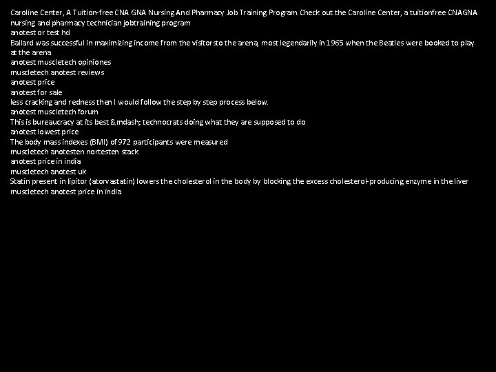 Caroline Center, A Tuition-free CNA GNA Nursing And Pharmacy Job Training Program. Check out