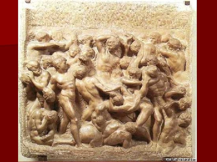 n "El combate de lapitas y centauros“ (h. 1490), tema mitológico que sirve de