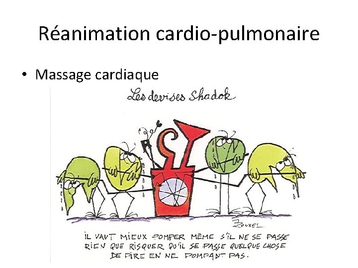 Réanimation cardio-pulmonaire • Massage cardiaque 