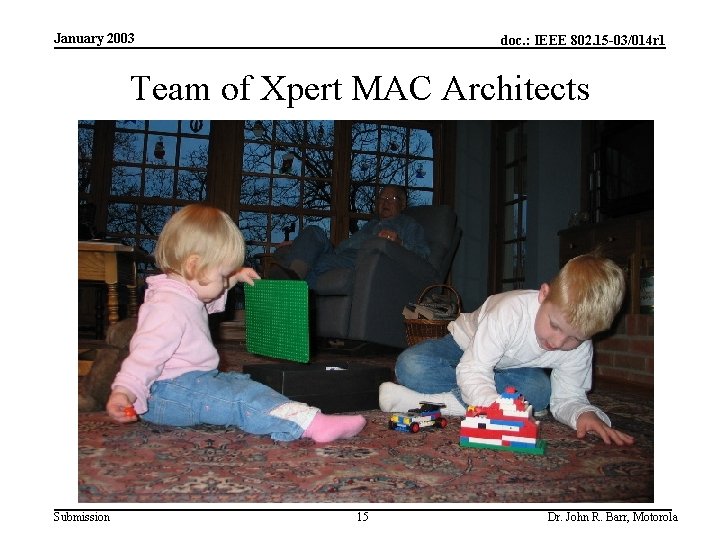 January 2003 doc. : IEEE 802. 15 -03/014 r 1 Team of Xpert MAC