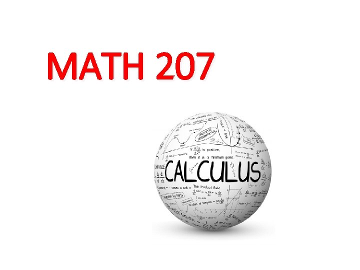 MATH 207 