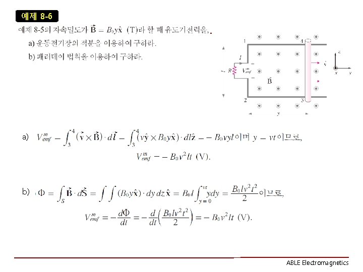 예제 8 -6 a) b) ABLE Electromagnetics 