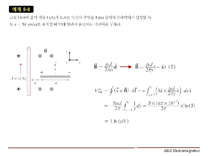 예제 8 -8 ABLE Electromagnetics 