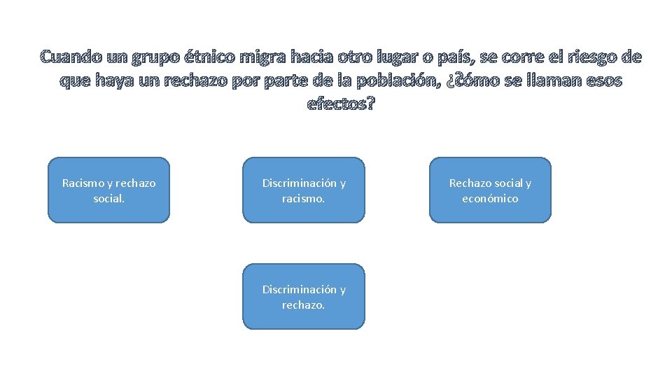 Cuando un grupo étnico migra hacia otro lugar o país, se corre el riesgo