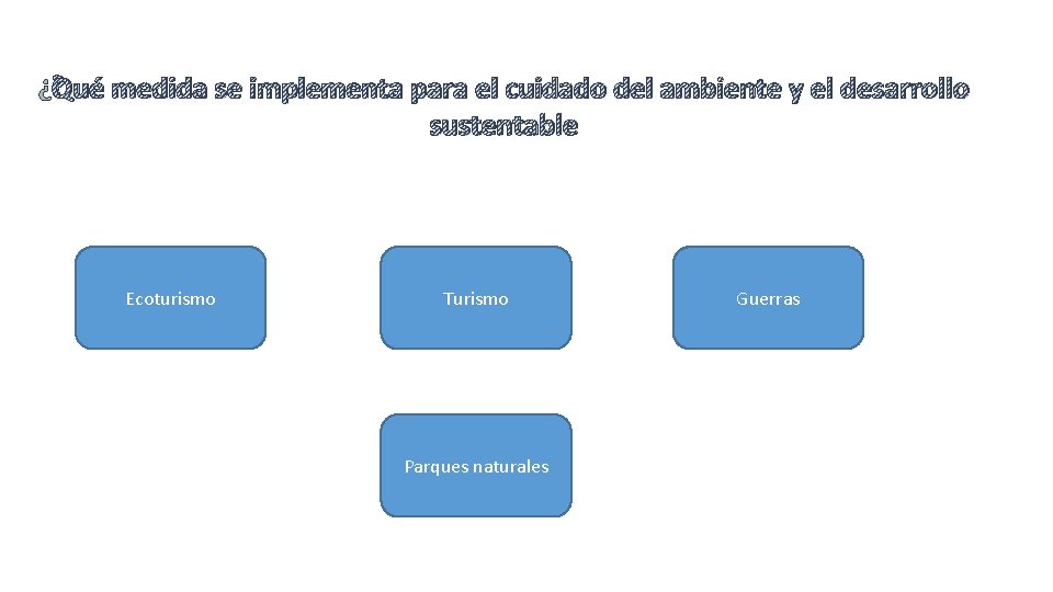 ¿Qué medida se implementa para el cuidado del ambiente y el desarrollo sustentable Ecoturismo