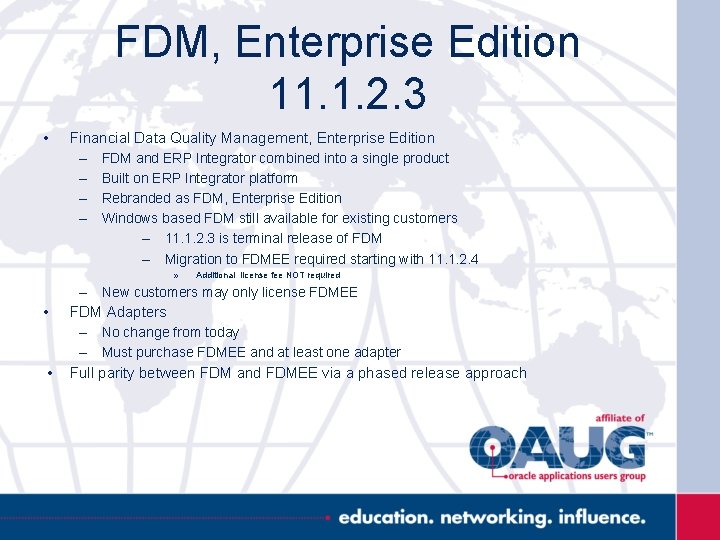 FDM, Enterprise Edition 11. 1. 2. 3 • Financial Data Quality Management, Enterprise Edition