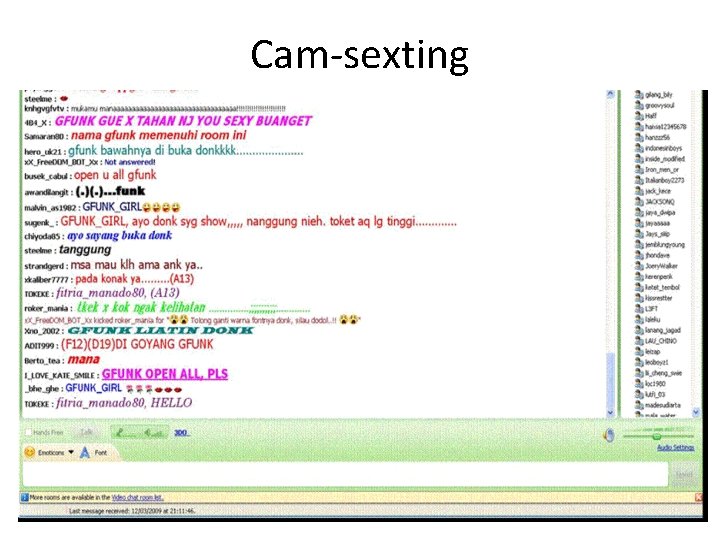 Cam-sexting 