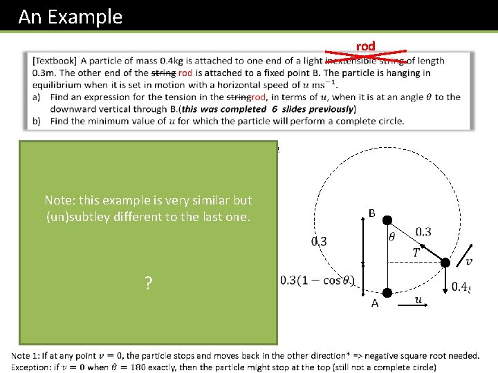 An Example rod Note: this example is very similar but (un)subtley different to the
