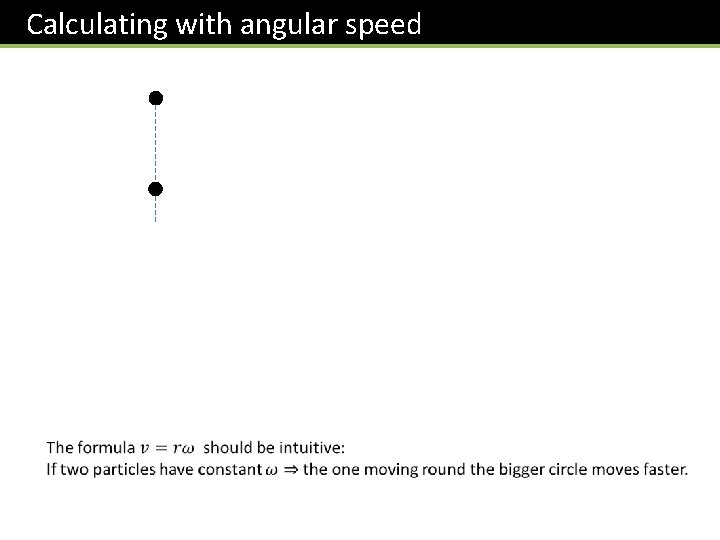 Calculating with angular speed 