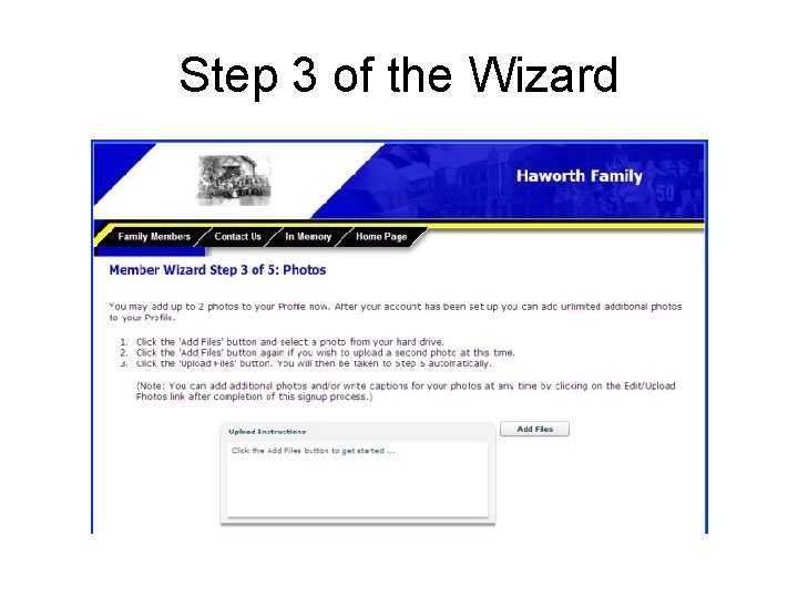 Step 3 of the Wizard 