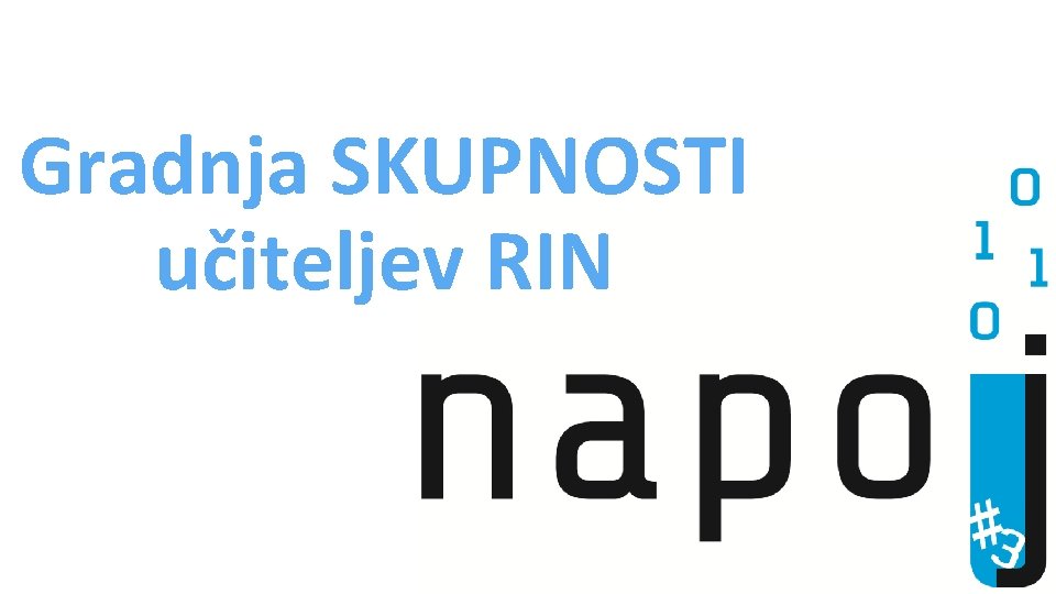 Gradnja SKUPNOSTI učiteljev RIN 