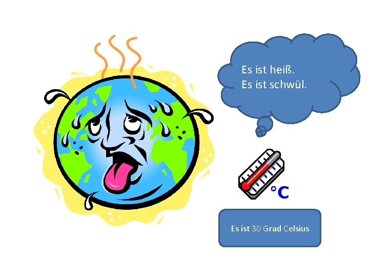 Es ist heiß. Es ist schwül. Es ist 30 Grad Celsius 