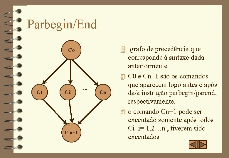 Parbegin/End 4 grafo de precedência que Co C 1 C 2 C n+1 .