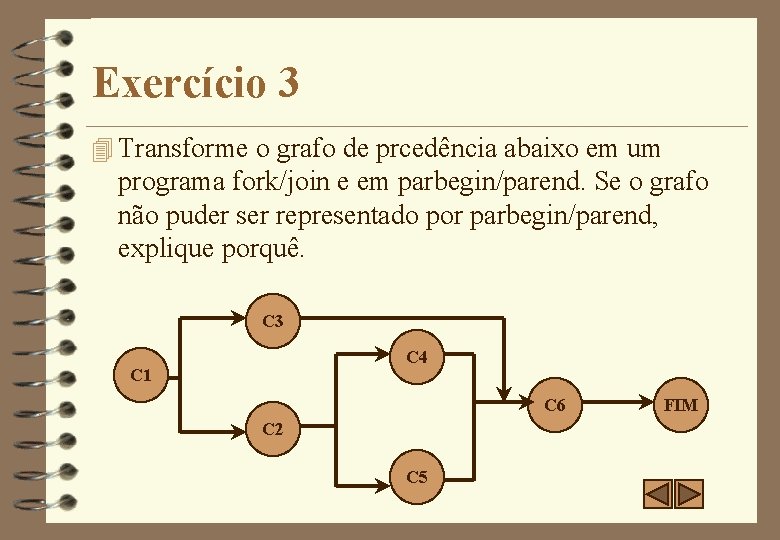 Exercício 3 4 Transforme o grafo de prcedência abaixo em um programa fork/join e