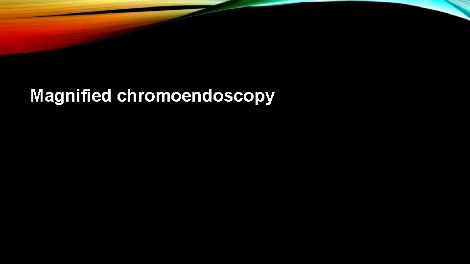 Magnified chromoendoscopy 