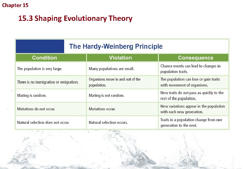 Chapter 15 Evolution 15. 3 Shaping Evolutionary Theory 