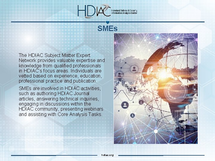 2018 Information Briefing hdiac org Focus Areas hdiac